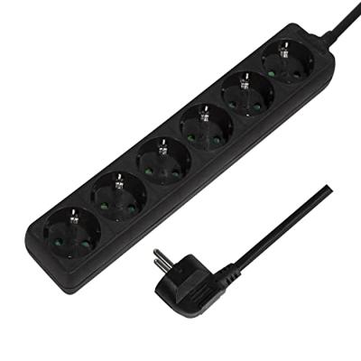 LogiLink LPS238B power uitbreiding 1,5 m 6 AC-uitgang(en) Binnen Zwart