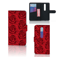 Nokia 6.1 (2018) Hoesje Red Roses - thumbnail