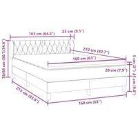 Boxspring met matras fluweel zwart 160x210 cm - thumbnail