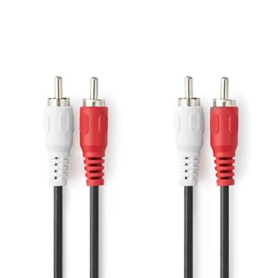 Nedis Stereo RCA-kabel 2x male naar 2x male 10m