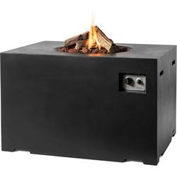 Cocoon vuurtafel lounge&dining rechthoek zwart
