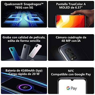 Xiaomi Mi 10 Lite 5G Smartphone 6GB 64GB 6.57'' AMOLED 48MP quad-camera 4160mAh (typical) NFC Wit [Globale versie]