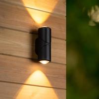 Lucide ERIN - Wandspot / Wandlamp Binnen/Buiten - LED - 2x5W 2700K - IP65 - Zwart - thumbnail