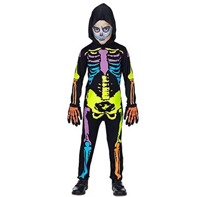Multi neon skelettenpak kind - thumbnail