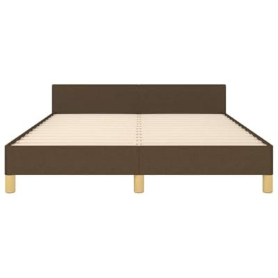 Bedframe zonder matras stof donkerbruin 140x190 cm