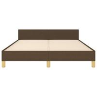 Bedframe zonder matras stof donkerbruin 140x190 cm - thumbnail