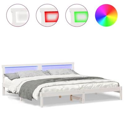Bedframe Wit 180 x 200 cm Massief grenenhout Bedframe Wit 180 x 200 cm Massief grenenhout