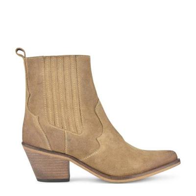 PS Poelman Musso leren cowboylaarzen beige
