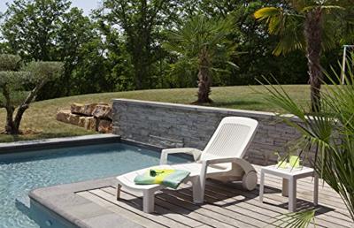 Bijzettafel Grosfillex Wit Hars Plastic 40 x 40 x 35 cm