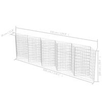 VidaXL Gabion mand 300x30x100 cm gegalvaniseerd staal - thumbnail