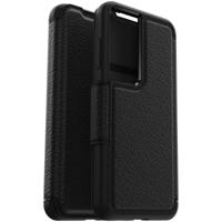 Otterbox - Samsung Galaxy S23 - Strada Case leren bookcase hoesje - Zwart + Lunso Screenprotector - thumbnail