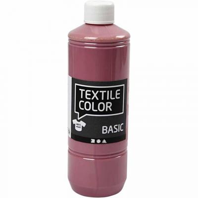 Creativ Company Textielkleur, donkerroze, 500 ml/ 1 fles