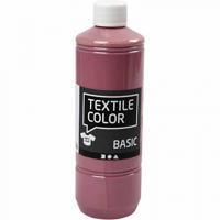 Creativ Company Textielkleur, donkerroze, 500 ml/ 1 fles - thumbnail