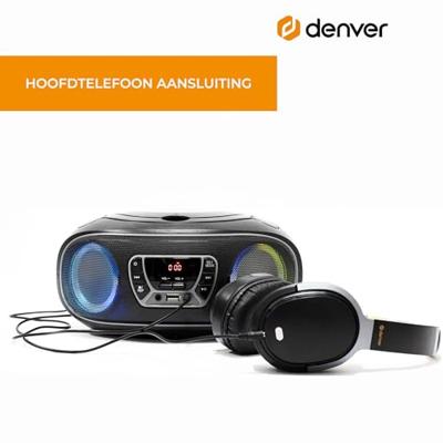 Denver TCL-212BT Radio/CD-speler VHF (FM) AUX, CD, USB, Bluetooth Sfeerverlichting Grijs - thumbnail