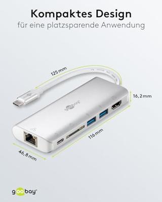 goobay USB-C Multiport Adapter HDMI 4k30Hz + PD 60W goobay USB-C Multiport Adapter HDMI 4k30Hz + PD 60W
