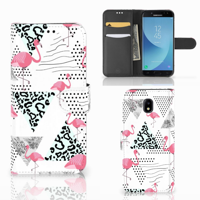 Samsung Galaxy J5 2017 | Telefoonhoesje | Met pasjeshouder | Flamingo Triangle - thumbnail