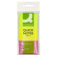 Q-CONNECT Quick Notes, ft 38 x 51 mm, 50 vel, etui van 3 blokken in neonkleuren - thumbnail