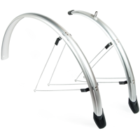 Amigo Eurofender Spatbordenset Sporty- 26 inch- 58 mm - Kunststof Zilver - thumbnail