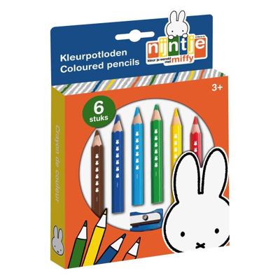 Nijntje Kleurpotloden 6 Stuks + Puntenslijper Nijntje Kleurpotloden 6 Stuks + Puntenslijper