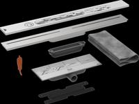 Easy Drain PureFlow douchegoot met Dryphon techniek 70cm geborsteld zwart chroom - thumbnail