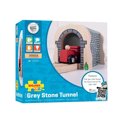 Bigjigs houten rails grijze tunnel - thumbnail