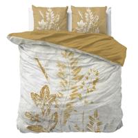 Dekbedovertrek Gold Flowers - Fotoprint - Met Knoopsluiting, Incl. Kussenslopen - Multi - thumbnail