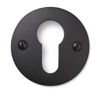 De Oude Deurklink Cilinderrozet rond mat zwart - thumbnail