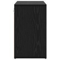 VidaXL Schoenenkast zwart eiken 77,5 x 30 x 51 cm bewerkt hout - thumbnail