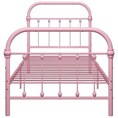 VidaXL Bedframe metaal roze 90x200 cm VidaXL Bedframe metaal roze 90x200 cm