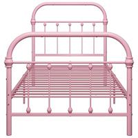 Bedframe metaal roze 90x200 cm - thumbnail