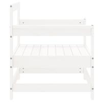 Tuinstoelen 2 st massief grenenhout wit - thumbnail