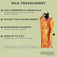 Cocoon Travelsheet, Silk, Ultramarine Blue Lakenzak Ultramarine Blue - thumbnail