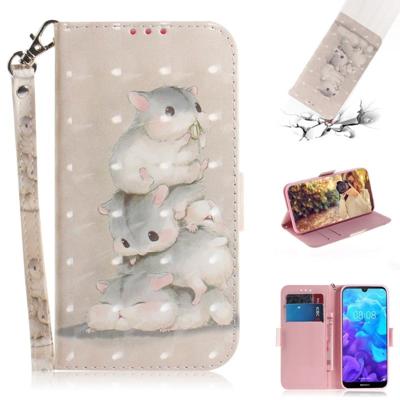 3D gekleurde tekening eekhoorns patroon horizontale Flip lederen case voor Huawei Y5 (2019)/Honor 8s met houder & kaartsleuven & portemonnee 3D gekleurde tekening eekhoorns patroon horizontale Flip lederen case voor Huawei Y5 (2019)/Honor 8s met houder & kaartsleuven & portemonnee