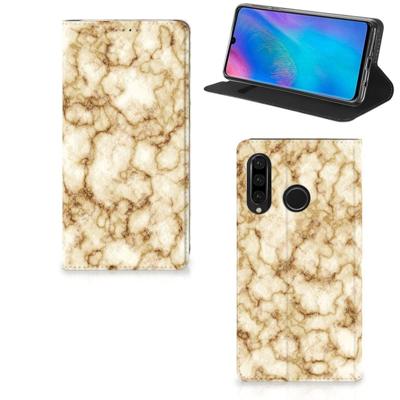 Huawei P30 Lite New Edition | Standcase | Marmer Goud