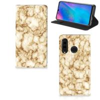 Huawei P30 Lite New Edition | Standcase | Marmer Goud - thumbnail