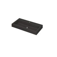 INK Momento Wastafel Quartz met 1 Kraangat - 900x450x90 mm - Quartz Zwart - thumbnail