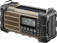 Sangean MMR-99 Outdoorradio VHF (FM) Noodradio, Bluetooth Zonnepaneel, Spatwaterbestendig, Stofdicht, Zaklamp Bruin - thumbnail