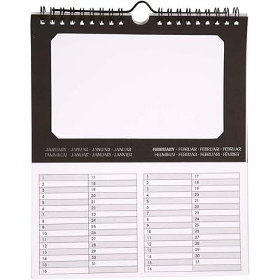 Creativ Company Internationale verjaardagskalender, afm 19x23 cm, gatgrootte 15,3x9,2 cm, 180 gr, 5 stuk/ 1 doos