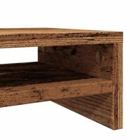 Monitorstandaard 42x24x13 cm bewerkt hout oud houtkleurig - thumbnail