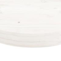 Tafelblad rond 70x3 cm massief grenenhout wit - thumbnail