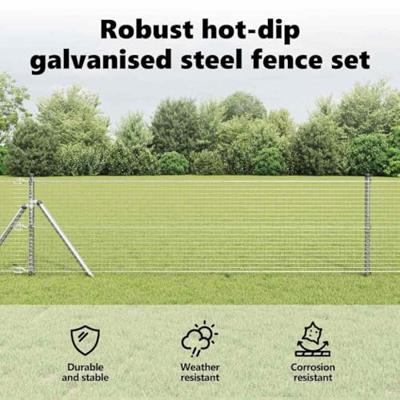 VidaXL Afrasteringspaal zilver 25 x 0,6 m (25 x 25 mm gaas) staal