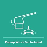 Hansgrohe Wastafelmengkraan 3-gats Vernis Blend Met Trekwaste Mat Zwart - thumbnail