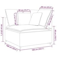 Modulaire hoekmodule bank met kussens 100 cm zwart - thumbnail