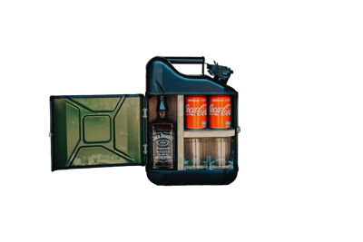 Jerrycan Jack Daniels Giftset - Zwart - Uniek Cadeau - Authentiek en Stijlvol - Jerrycan