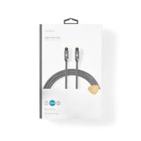 Digitale Audiokabel | TosLink Male - TosLink Male | Gun Metal Grey | Gevlochten Kabel - thumbnail