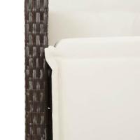 9-delige Tuinset met kussens poly rattan bruin - thumbnail