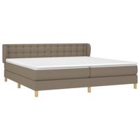 Boxspring met matras stof taupe 160x200 cm - thumbnail