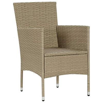 VidaXL Tuinstoelen 2 st poly rattan beige