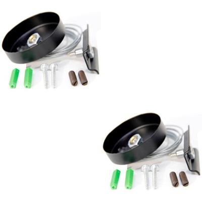 Zwarte Prixa Spanningsrail Ophangset 2-Pack - 1-Fase - 1 Meter