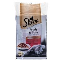 Sheba Fresh Fine Sachet Natvoer voor katten in saus met kip en rundvlees, 36 portiezakken 6 x (6 x 50 g) - thumbnail